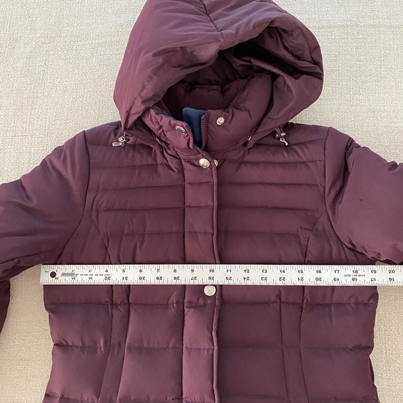 Land's End Full Length Down Puffer Coat in Darkest Plum - Size S - Picture 4 of 11